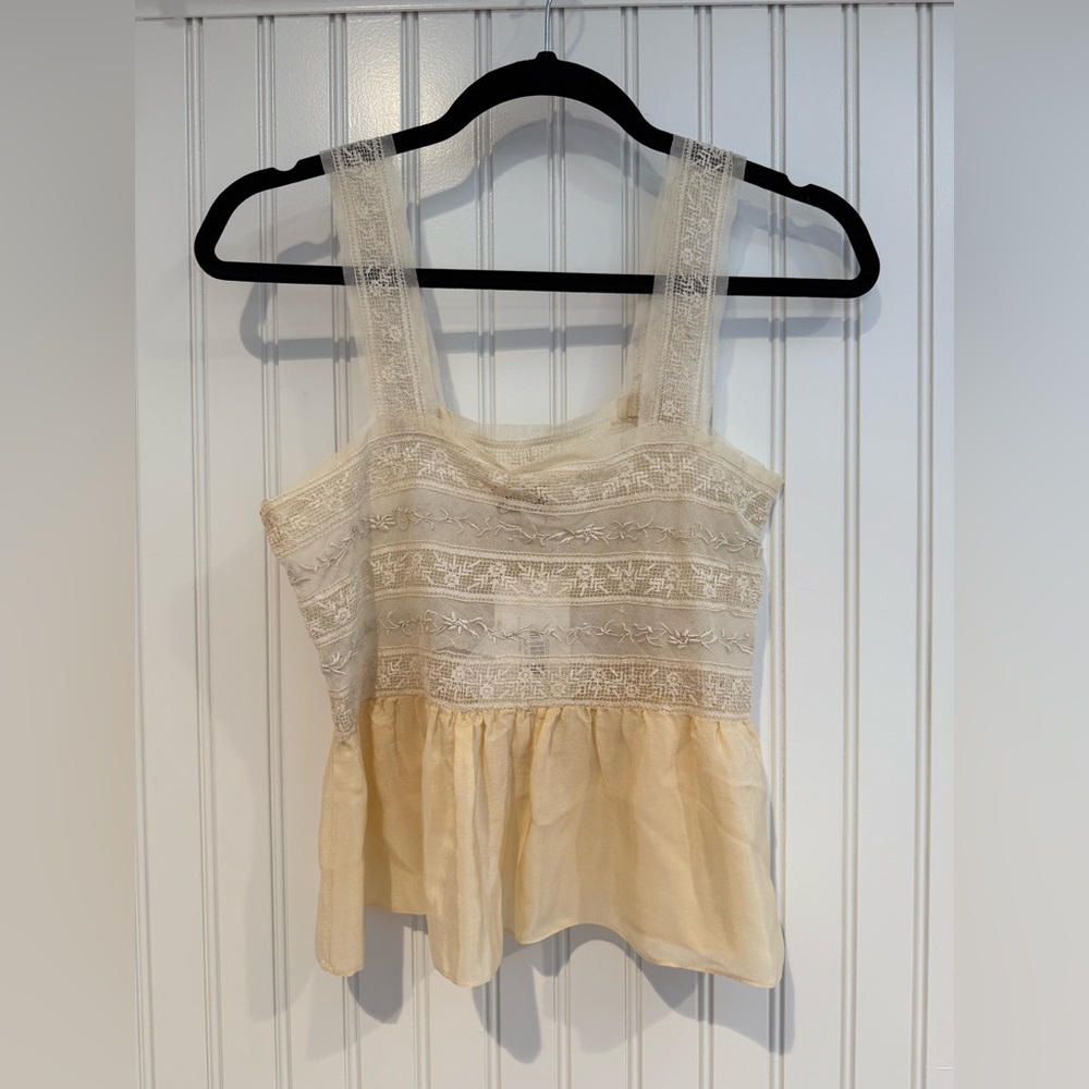 Maison Marchelè Beige Lace Top
